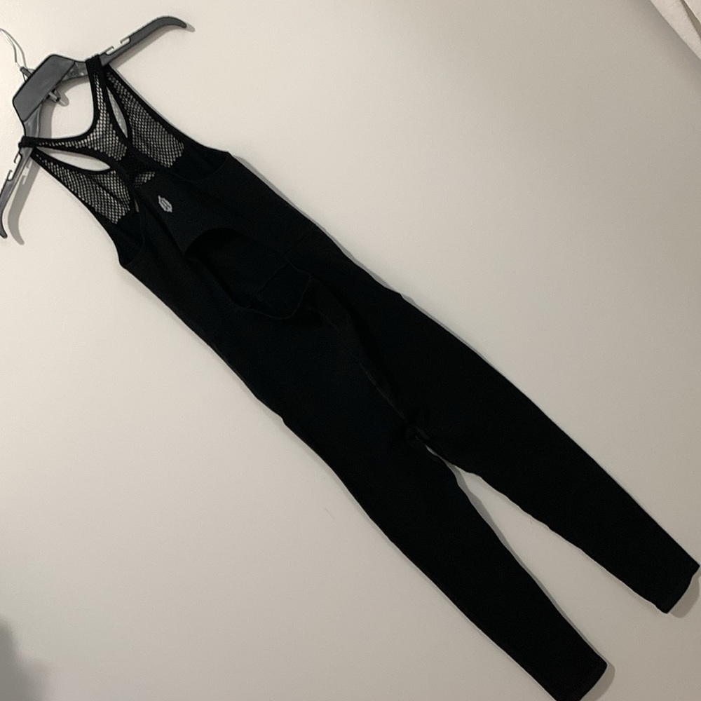NWOT FP Movement Black Mesh Jumpsuit Onesie Catsuit - Picture 6 of 10
